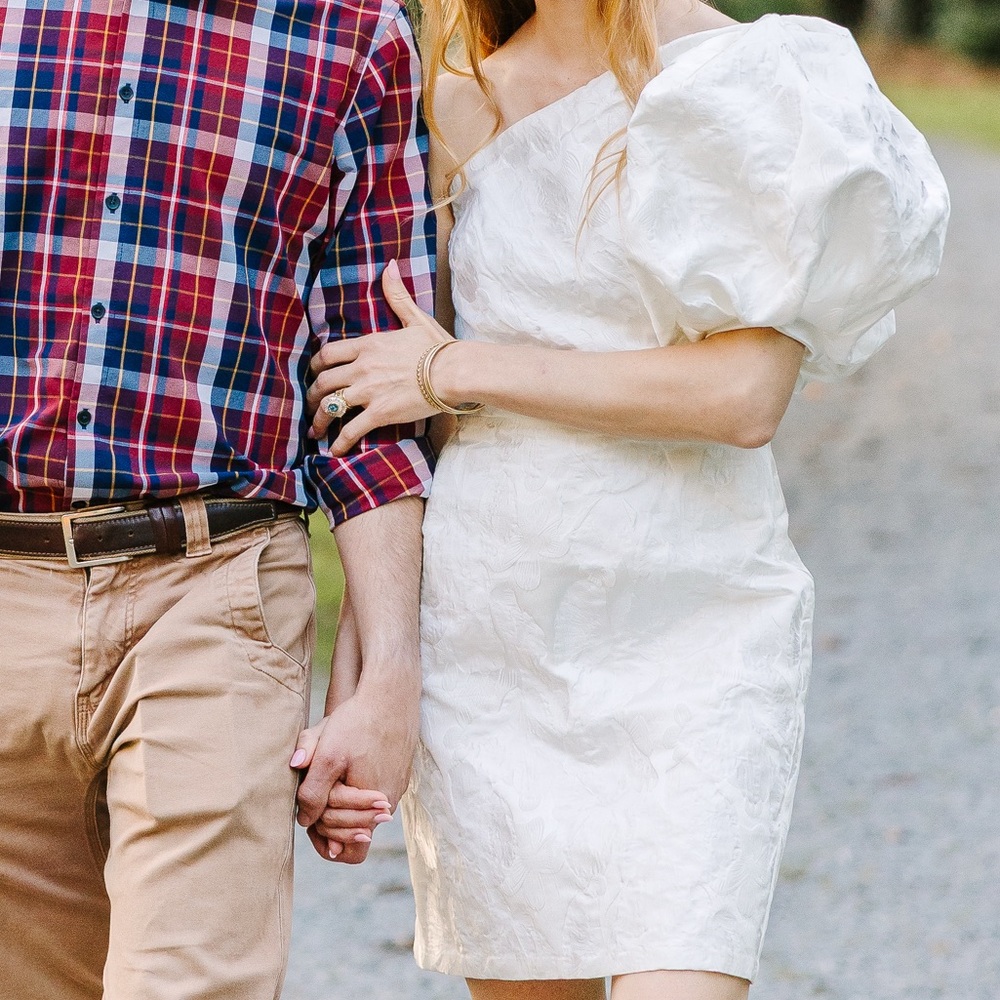 Jenny Yoo White One-Shoulder Dress - Picture 5 of 6